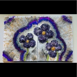 Amethyst Crystals Wall Decor/ Home Decor